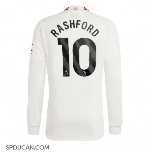 Muški Nogometni Dres Manchester United Marcus Rashford #10 Rezervni 2023-24 Dugi Rukav